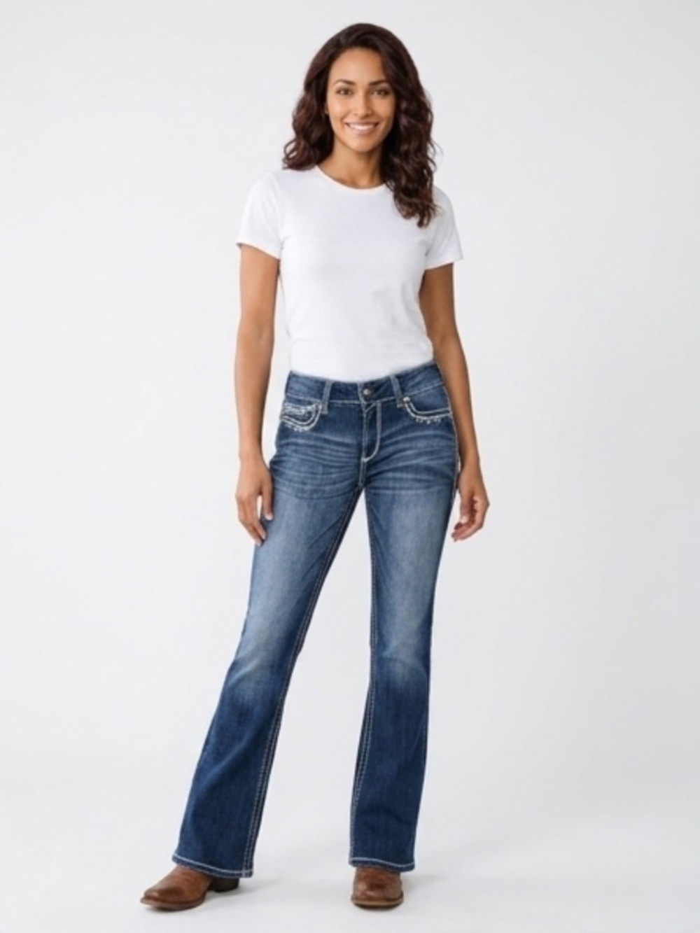 Ariat Women's Medium Wash Blue Boot Cut Jeans